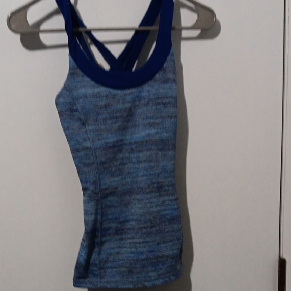 Luluemon Enhearten Blue Athletic Tank Top